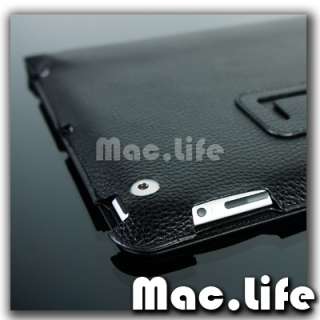 Black Slim Leather Case Cover for Apple iPad 2 3G Wifi  