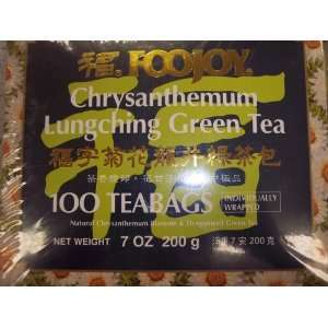 Foojoy Chrysanthemum Lungching Green Tea 100 Tea Bags  