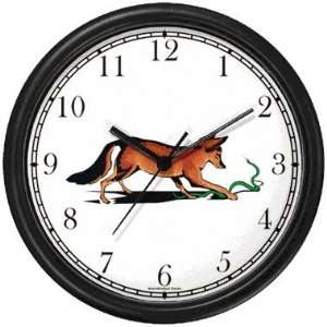  Fox and Snake Dog Wall Clock by WatchBuddy Timepieces 