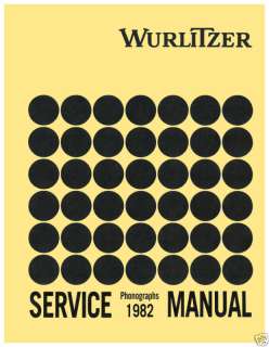Wurlitzer 1982 Jukebox Service Repair Manual, 5 Models  