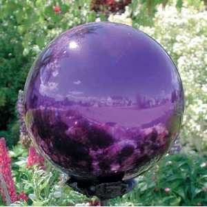  10 Inch Violet Stainless Steel Gazing Globe Patio, Lawn & Garden