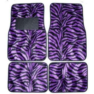 Zebra/Safari/Leopard Car Floor Mat 4pcs Set Carpet  