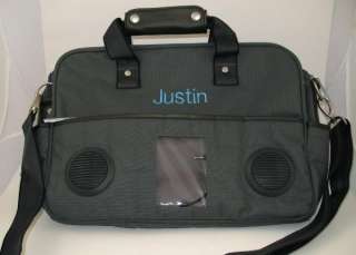 PB Teen /IPOD Speaker Messenger Bag Gray New JUSTIN  