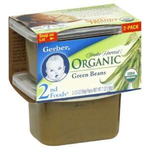 Gerber 2nd Foods Tender Organic Harvest Green Beans 2 of 3.5 Oz   8 