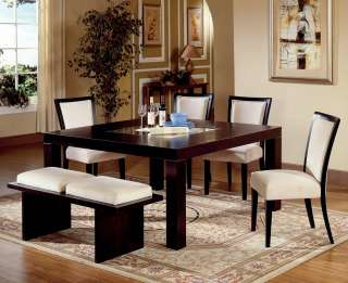 DINING SUITE KITCHEN MOVADO TABLE CHAIRS & BENCH SET  