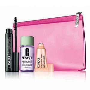 Clinique Long, Pretty Lashes Gift Set   Make up Remover, Mascara, Eye 