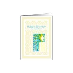 Expectant Mother Birthday Lattice Candlelight Card