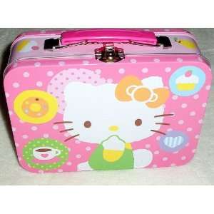  Girls Sanrio Hello Kitty Pink SWEETS & Polka Dots Lunch Box 
