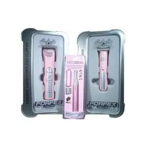  PRO Forfex Professional Pink Clipper/Trimmer Kit w/FREE BABYLISS PRO 