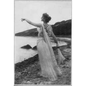  Twilight,c1894,woman,beach,sea