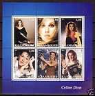 Celine Dion Famous People MNH M/S of 6 stamps