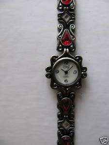 RED AUSTRIAN CRYSTAL ladies WATCH Antique Style New  