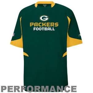  Reebok Green Bay Packers Green Lift Performance Crew Top 