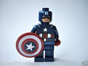 LEGO Marvel Super Heroes Mini Figure CAPTAIN AMERICA AVENGERS HTF 