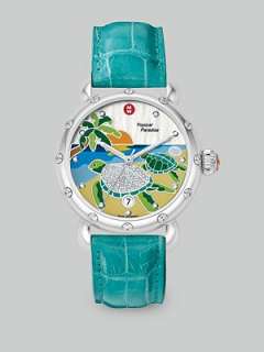 Michele Watches   Tropical Paradise Diamond Turtle Watch    