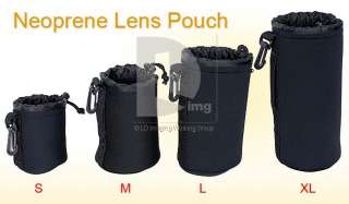 Soft Neoprene Lens Pouch Case Bag Set 4 (S+M+L+XL) C2H  