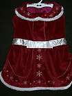 dog christmas dress sz lg dark red velvet sno wflakes wh $ 11 54 23 % 