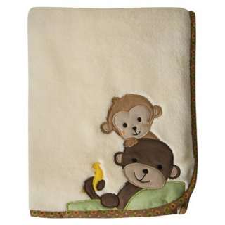   Tan, Brown and Green Curly Tails Blanket.Opens in a new window