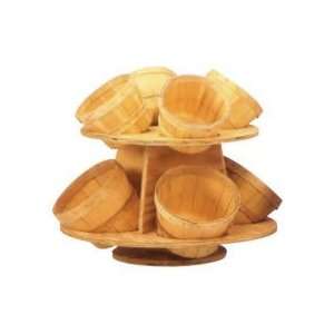  Countertop Wood 8 Basket Display