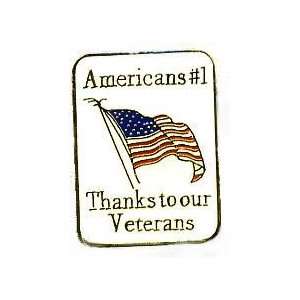   Lot of 12 America #1 Veteran Hat Lapel Pins T011 