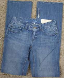 NWT Ann Taylor Loft cornflower CURVY bootleg jeans 00  
