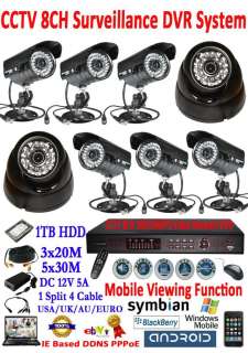 CCTV 8CH Surveillance Digital Video Recorder System