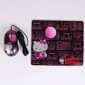 Hello Kitty Laptop Optical Mouse Mousepad Mat Set