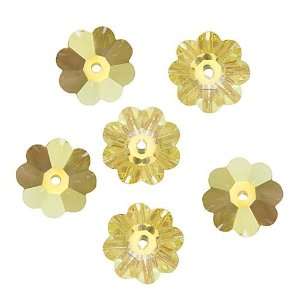   3700 10mm Flower Margarita Beads Jonquil AB (6) Arts, Crafts & Sewing