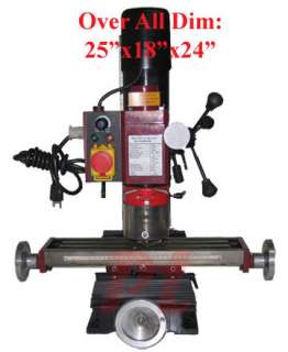 Vertical DRILLING End MILLING Machine Drill Press Mill ±45 Angle 3 