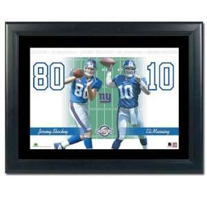   and Jeremy Shockey New York Giants Unsigned Dual Jersey Numbers Piece