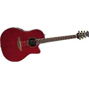   Shallow Contour Acoustic Electric Guitar Ruby Red Musical Instruments