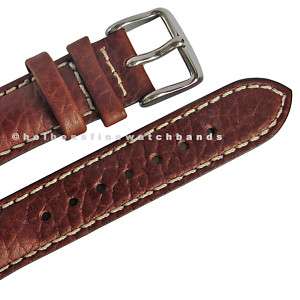   deBeer Brown Chrono Sport Leather Mens Distressed Watch Band Strap