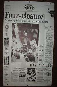 1996 Chicago Tribune Michael Jordan 4th Bulls NBA Champion Title 