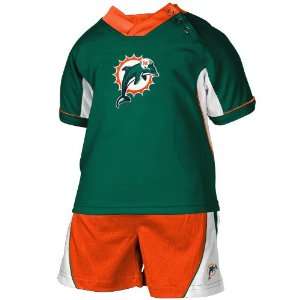  Reebok Miami Dolphins Infant Aqua Coral T Shirt & Shorts 