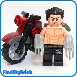 M148 Lego Custom X man Wolverine MInifigure & Motorcycle   NEW  