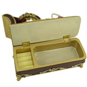 Victorian look Jewelry Box Dresser w/Mirror burgundy  