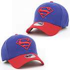 Ball Baseball Cap Hat SUPERMAN BLUE red rim M XL Flex Fit Sports 