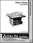 Delta ShopMaster Router Shaper Manual , Model No. SH100 items in 