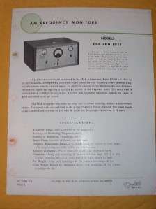 Vtg Doolittle Radio Inc Brochure/Catalog~FM/AM Monitors  