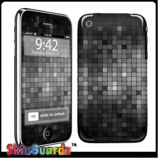 Mosaic Grey Black Vinyl Case Decal Skin To Cover Your Apple IPHONE 3G 