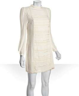 Cynthia Steffe ivory silk and lace Francesca shift dress   