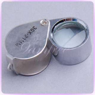 30 x 21mm Eye Magnifying Glass Magnifier Jeweler Loupe  