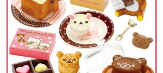   Rirakkuma Bear Chocolate Cafe Beard Cake Coffee Food Set of 6  