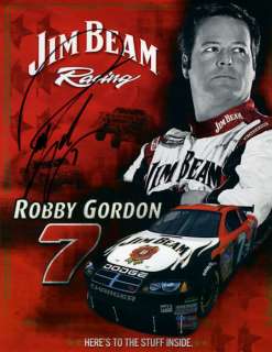   NASCAR 2008 ROBBY GORDON AUTOGRAPHED 8.5X11 FRAME READY HERO CARD