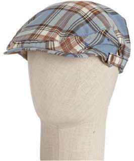 Goorin Brothers blue plaid print Gunner newsboy cap   up to 