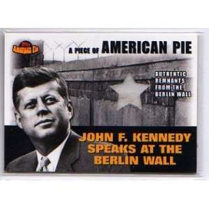 2001 Topps American Pie John F. Kennedy Berlin Wall Piece Baseball 