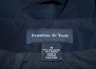 PRESTON AND YORK NAVY BLUE PENCIL HIGH WAIST SKIRT SIZE 18  
