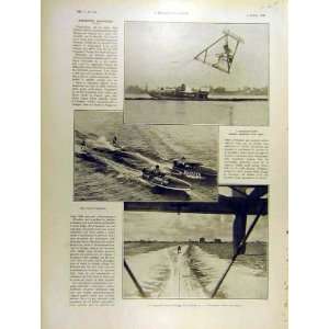   1930 Acrobatics Boat Aquaplane Water Ski French Print