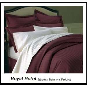 Royal Hotels 8pc California King size Bed in a Bag Striped Burgundy 