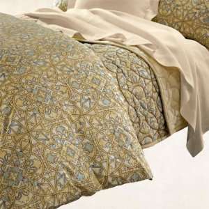   Percale Duvet Cover ( Oversized King, Beige/Multi )